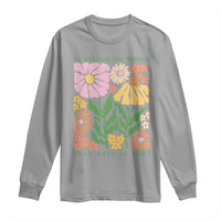 The Only Thing More Powerful Than Hate Is Love Long Sleeve Shirt Retro Floral Bunny Inspirational Quote