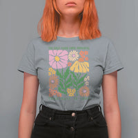 The Only Thing More Powerful Than Hate Is Love T Shirt For Women Retro Floral Bunny Inspirational Quote