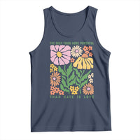 The Only Thing More Powerful Than Hate Is Love Tank Top Retro Floral Bunny Inspirational Quote