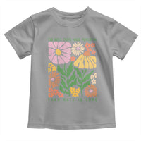 The Only Thing More Powerful Than Hate Is Love Toddler T Shirt Retro Floral Bunny Inspirational Quote