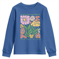 The Only Thing More Powerful Than Hate Is Love Youth Sweatshirt Retro Floral Bunny Inspirational Quote