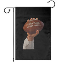 Together We Are America Bunny Holding Football Garden Flag Unity Game Day Inspirational Quote