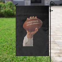 Together We Are America Bunny Holding Football Garden Flag Unity Game Day Inspirational Quote