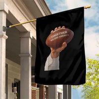 Together We Are America Bunny Holding Football Garden Flag Unity Game Day Inspirational Quote