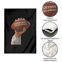Together We Are America Bunny Holding Football Garden Flag Unity Game Day Inspirational Quote