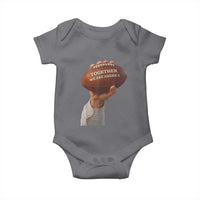 Together We Are America Bunny Holding Football Baby Onesie Unity Game Day Inspirational Quote