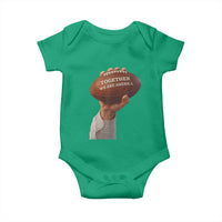 Together We Are America Bunny Holding Football Baby Onesie Unity Game Day Inspirational Quote
