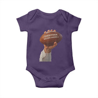 Together We Are America Bunny Holding Football Baby Onesie Unity Game Day Inspirational Quote