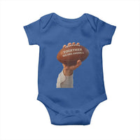 Together We Are America Bunny Holding Football Baby Onesie Unity Game Day Inspirational Quote