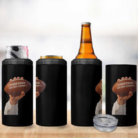Together We Are America Bunny Holding Football 4 in 1 Can Cooler Tumbler Unity Game Day Inspirational Quote