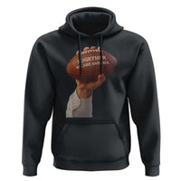 Together We Are America Bunny Holding Football Hoodie Unity Game Day Inspirational Quote