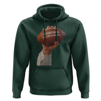 Together We Are America Bunny Holding Football Hoodie Unity Game Day Inspirational Quote