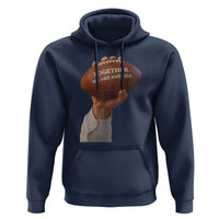 Together We Are America Bunny Holding Football Hoodie Unity Game Day Inspirational Quote