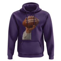 Together We Are America Bunny Holding Football Hoodie Unity Game Day Inspirational Quote