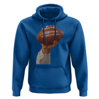 Together We Are America Bunny Holding Football Hoodie Unity Game Day Inspirational Quote