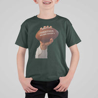 Together We Are America Bunny Holding Football T Shirt For Kid Unity Game Day Inspirational Quote