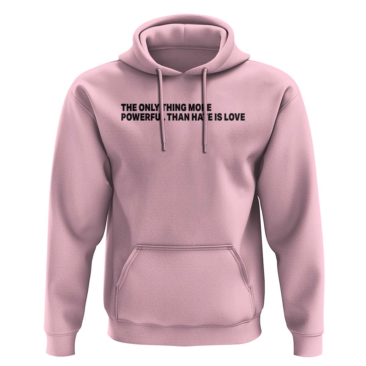 The Only Thing More Powerful Than Hate Is Love Hoodie Minimalist Unity Bunny Inspirational Quote