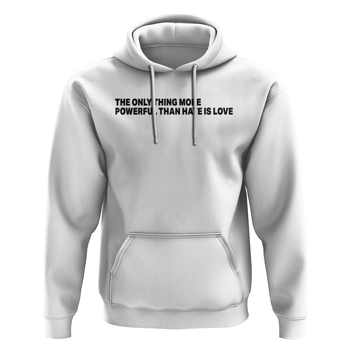 The Only Thing More Powerful Than Hate Is Love Hoodie Minimalist Unity Bunny Inspirational Quote