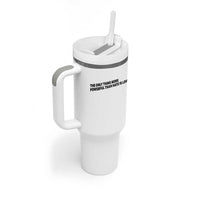 The Only Thing More Powerful Than Hate Is Love Tumbler With Handle Minimalist Unity Bunny Inspirational Quote