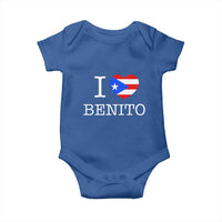 I Love Benito Puerto Rico Flag Heart Baby Onesie Boricua Music Fan Game Day Everyday