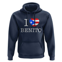 I Love Benito Puerto Rico Flag Heart Hoodie Boricua Music Fan Game Day Everyday
