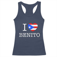 I Love Benito Puerto Rico Flag Heart Racerback Tank Top Boricua Music Fan Game Day Everyday