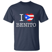 I Love Benito Puerto Rico Flag Heart T Shirt Boricua Music Fan Game Day Everyday