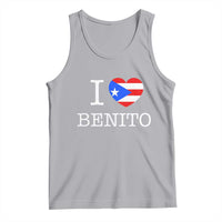 I Love Benito Puerto Rico Flag Heart Tank Top Boricua Music Fan Game Day Everyday