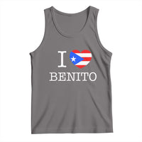 I Love Benito Puerto Rico Flag Heart Tank Top Boricua Music Fan Game Day Everyday
