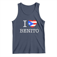 I Love Benito Puerto Rico Flag Heart Tank Top Boricua Music Fan Game Day Everyday