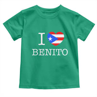 I Love Benito Puerto Rico Flag Heart Toddler T Shirt Boricua Music Fan Game Day Everyday