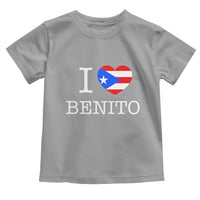 I Love Benito Puerto Rico Flag Heart Toddler T Shirt Boricua Music Fan Game Day Everyday