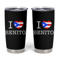 I Love Benito Puerto Rico Flag Heart Tumbler Cup Boricua Music Fan Game Day Everyday