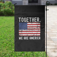 Together We Are America Vintage Football Garden Flag Classic Patriotic Sports Bunny Inspirational Quote