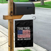 Together We Are America Vintage Football Garden Flag Classic Patriotic Sports Bunny Inspirational Quote