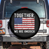 Together We Are America Vintage Football Spare Tire Cover Classic Patriotic Sports Bunny Inspirational Quote