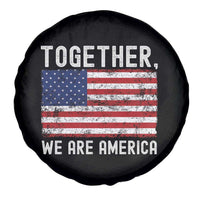 Together We Are America Vintage Football Spare Tire Cover Classic Patriotic Sports Bunny Inspirational Quote