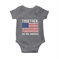 Together We Are America Vintage Football Baby Onesie Classic Patriotic Sports Bunny Inspirational Quote