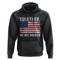 Together We Are America Vintage Football Hoodie Classic Patriotic Sports Bunny Inspirational Quote