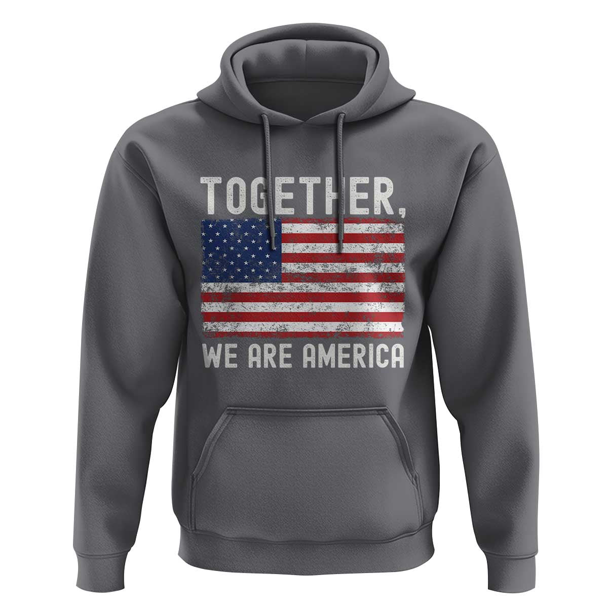 Together We Are America Vintage Football Hoodie Classic Patriotic Sports Bunny Inspirational Quote
