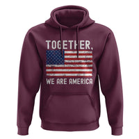 Together We Are America Vintage Football Hoodie Classic Patriotic Sports Bunny Inspirational Quote
