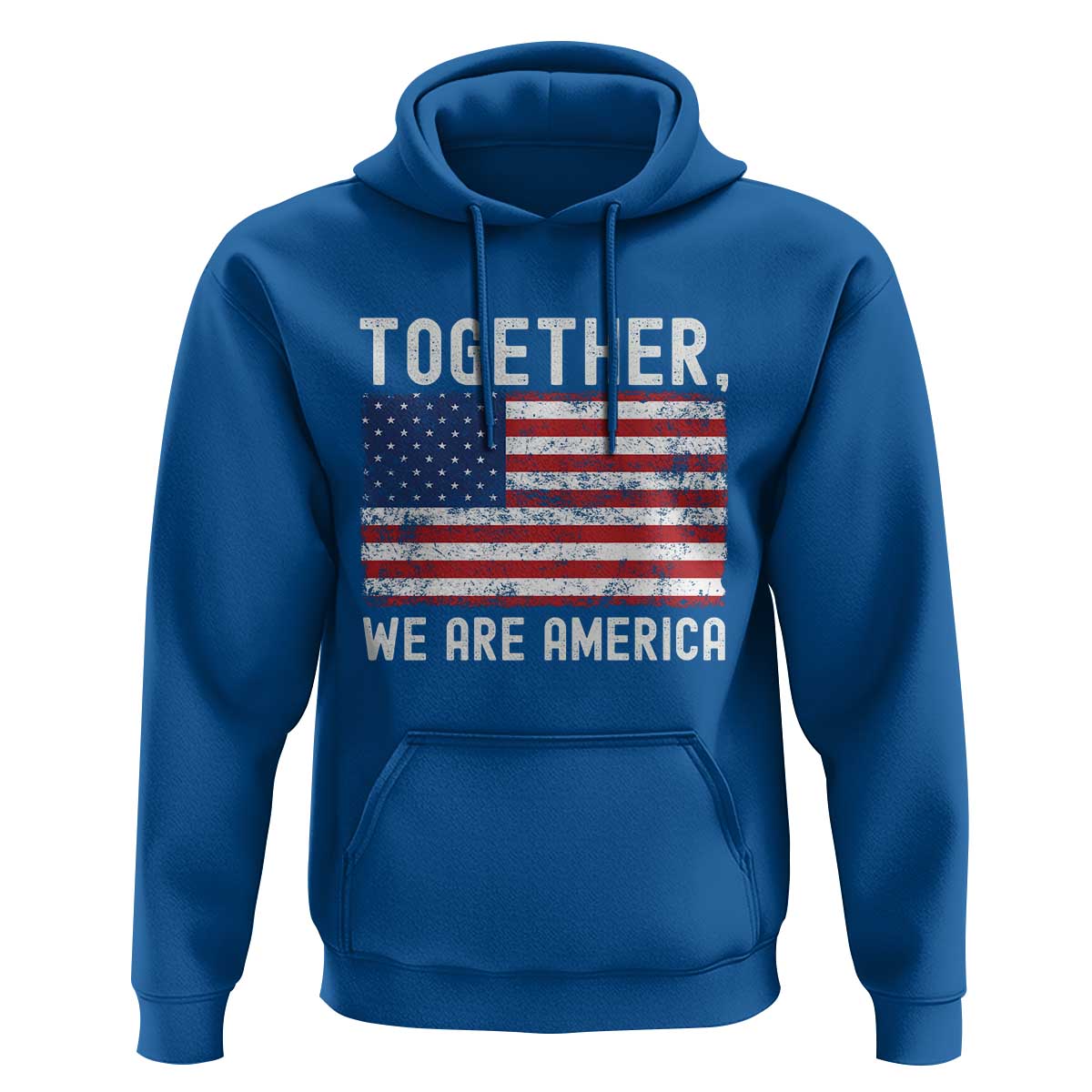Together We Are America Vintage Football Hoodie Classic Patriotic Sports Bunny Inspirational Quote