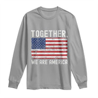 Together We Are America Vintage Football Long Sleeve Shirt Classic Patriotic Sports Bunny Inspirational Quote