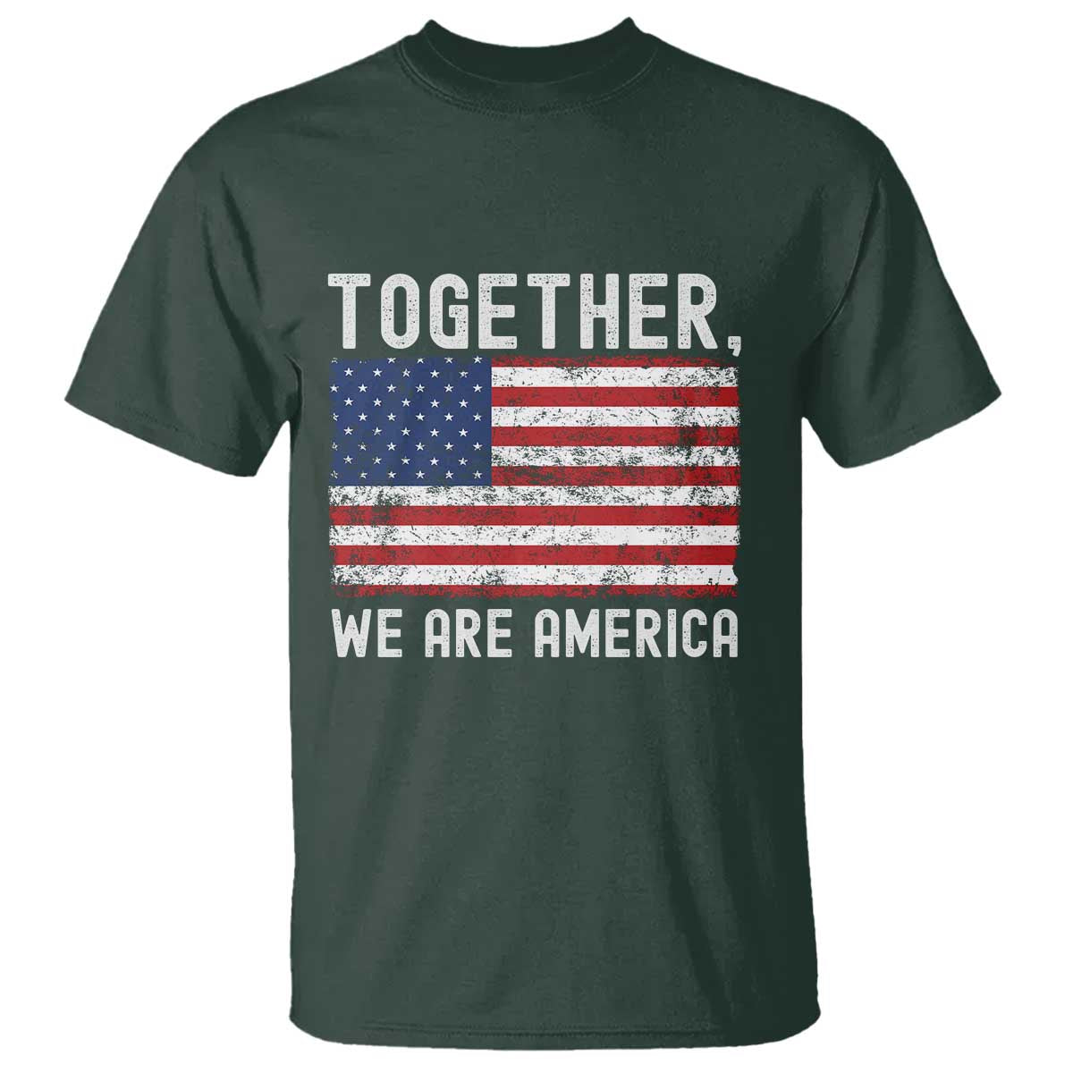 Together We Are America Vintage Football T Shirt Classic Patriotic Sports Bunny Inspirational Quote