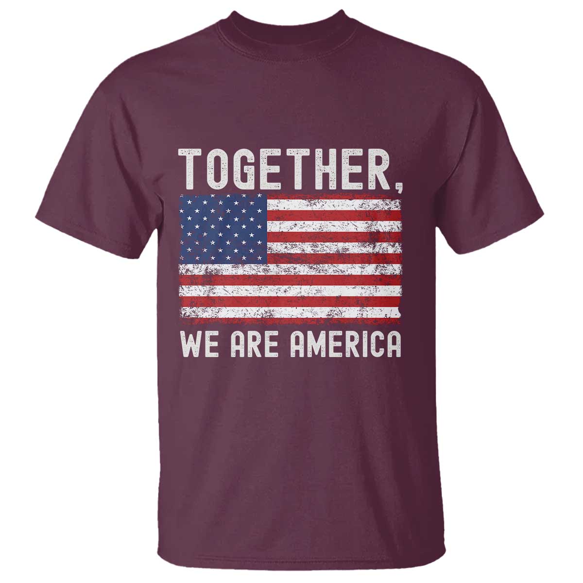 Together We Are America Vintage Football T Shirt Classic Patriotic Sports Bunny Inspirational Quote