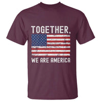 Together We Are America Vintage Football T Shirt Classic Patriotic Sports Bunny Inspirational Quote