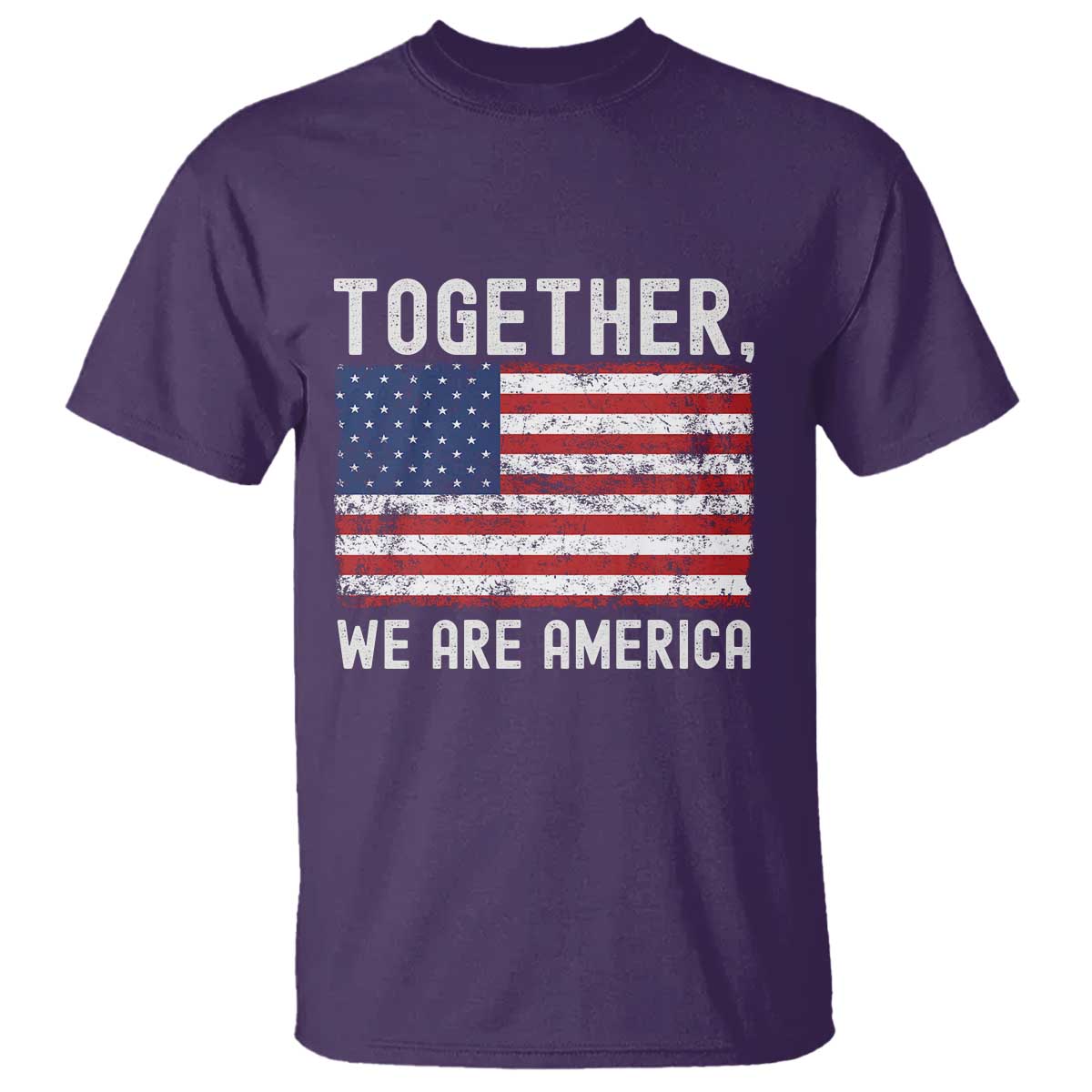 Together We Are America Vintage Football T Shirt Classic Patriotic Sports Bunny Inspirational Quote
