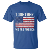 Together We Are America Vintage Football T Shirt Classic Patriotic Sports Bunny Inspirational Quote