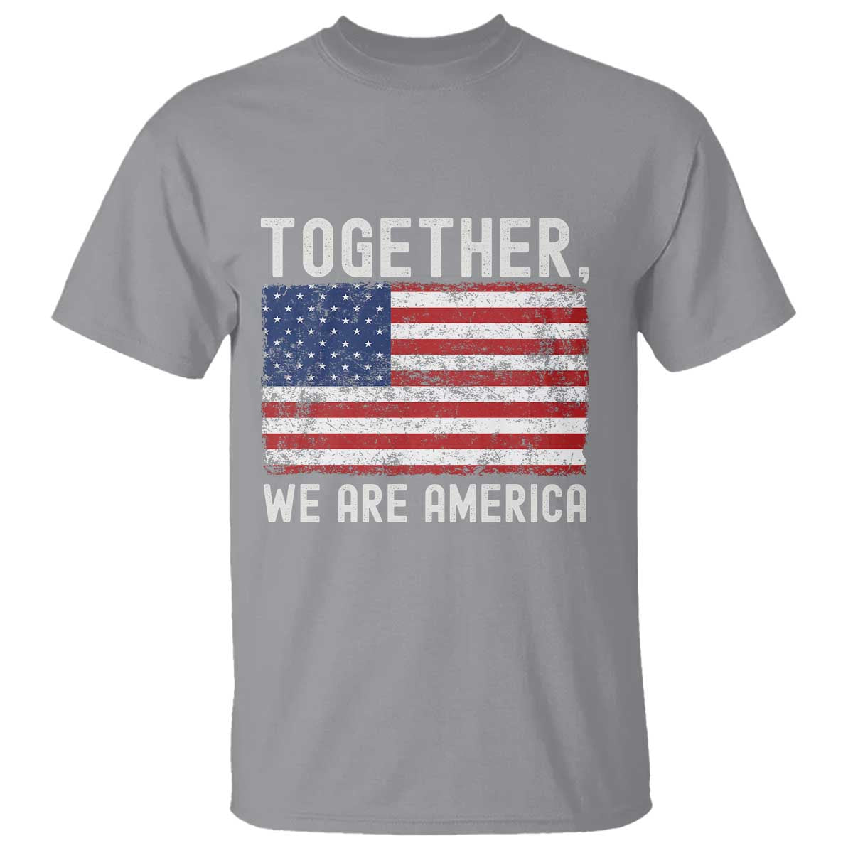 Together We Are America Vintage Football T Shirt Classic Patriotic Sports Bunny Inspirational Quote