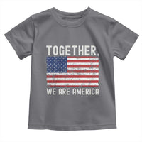 Together We Are America Vintage Football Toddler T Shirt Classic Patriotic Sports Bunny Inspirational Quote